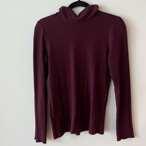 ABERCROMBIE & FITCH - Mock neck long sleeve shirt, size large